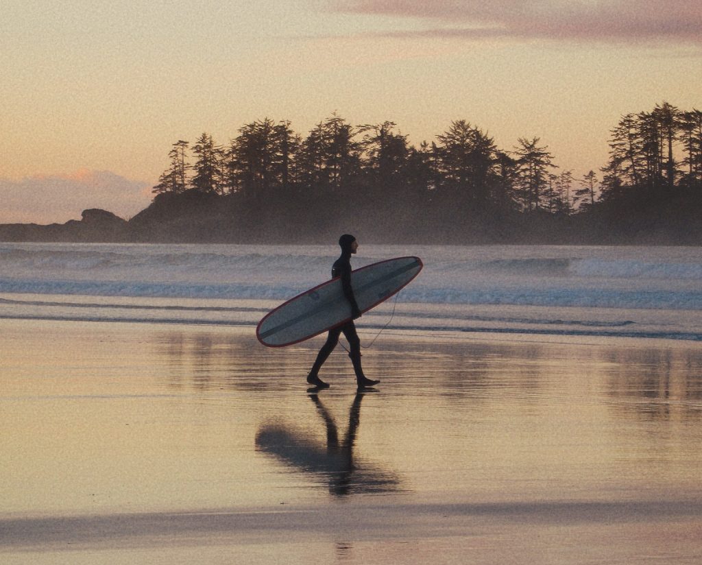 Surfing in Tofino October